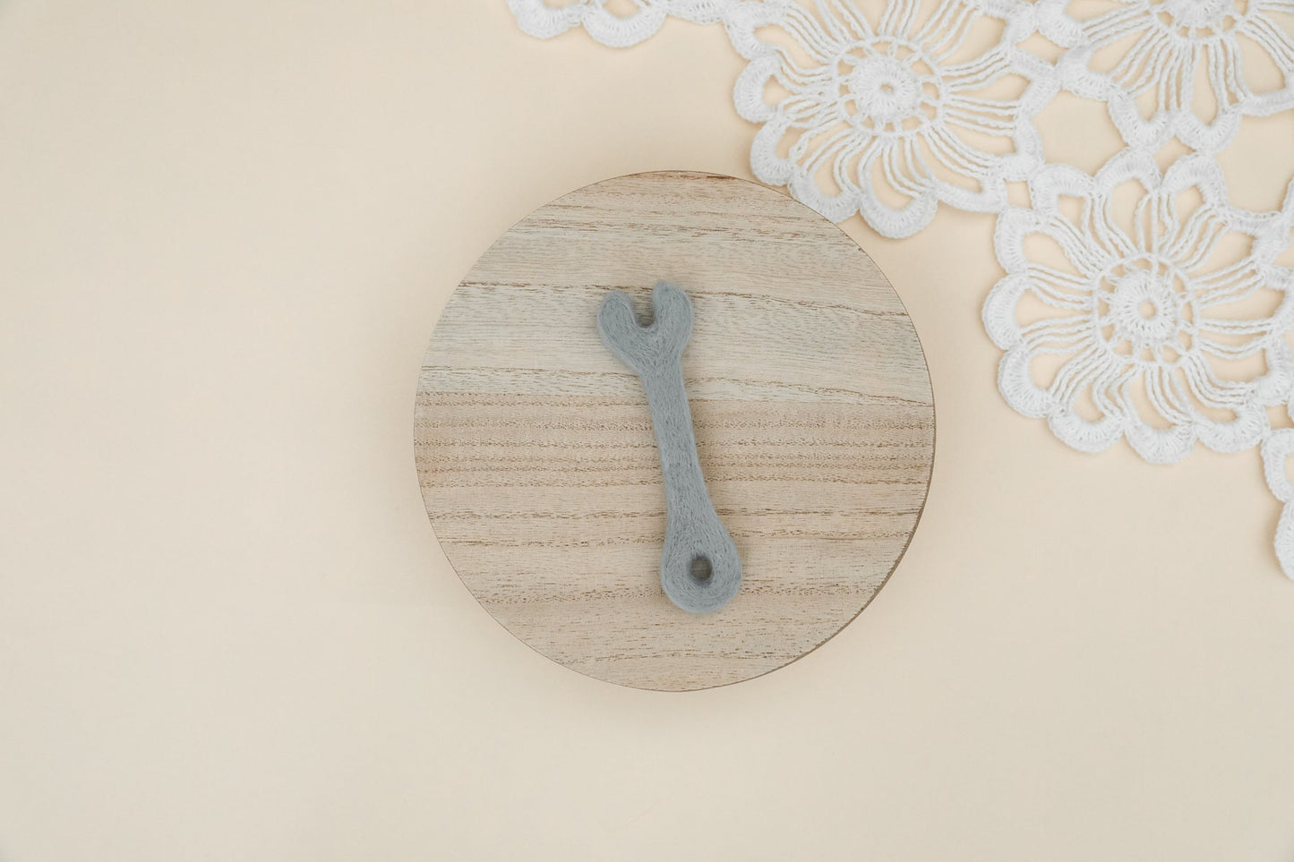 MADE TO ORDER! Felted wrench | Newborn photography props Felted Mechanic tool Wool wrench