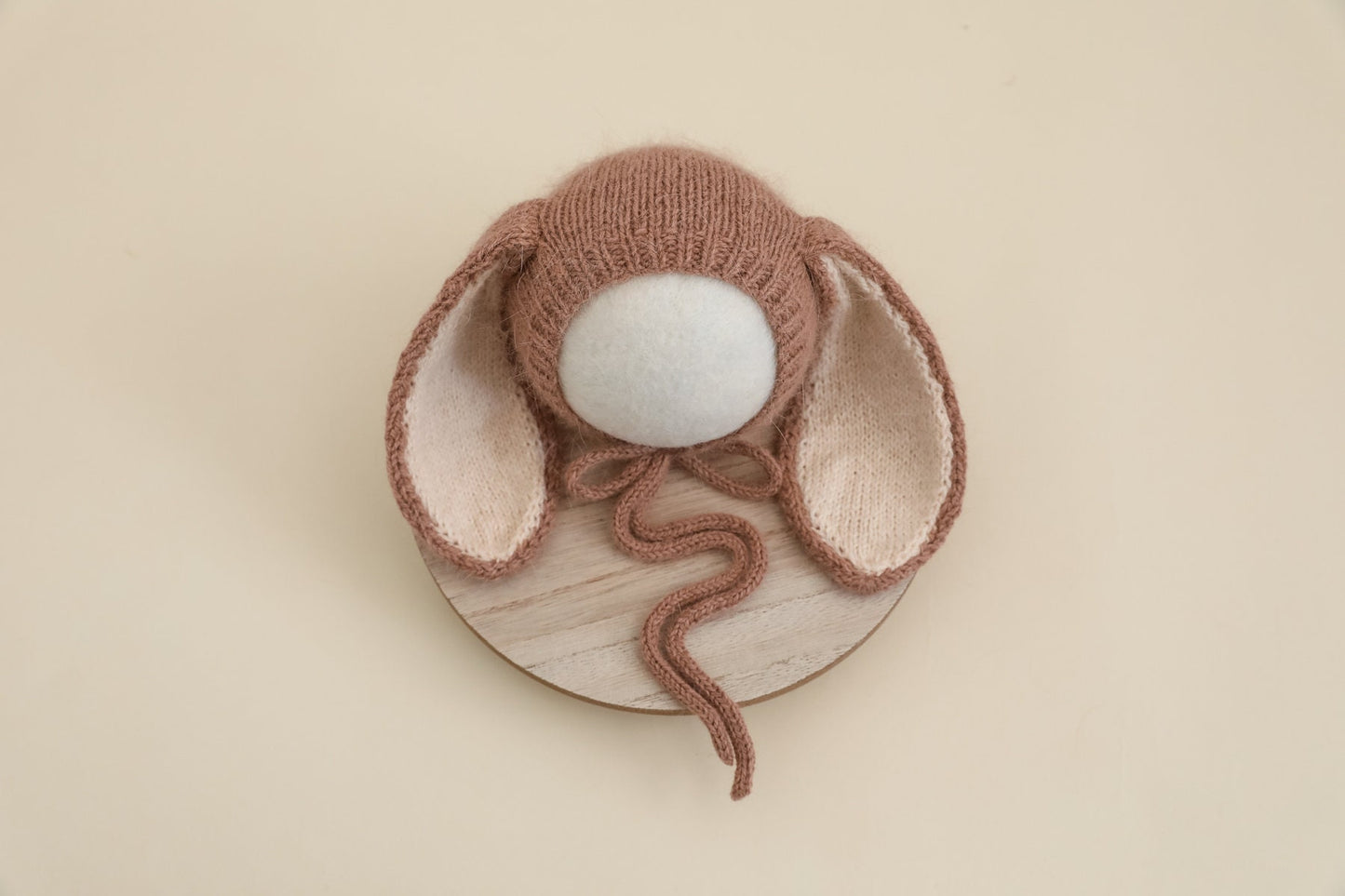 RTS! Knitted bunny bonnet