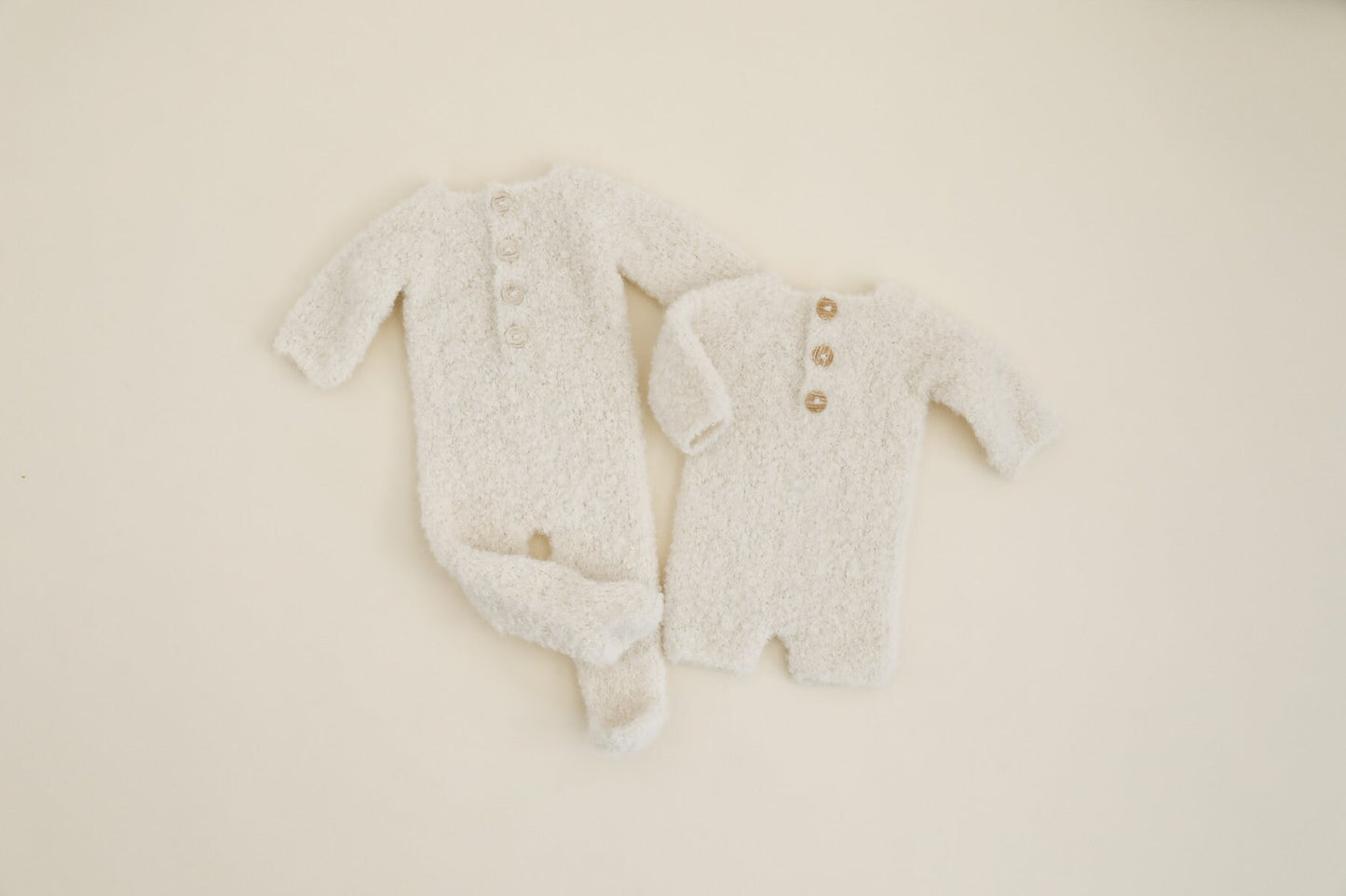 MADE TO ORDER! Boucle knitted rompers