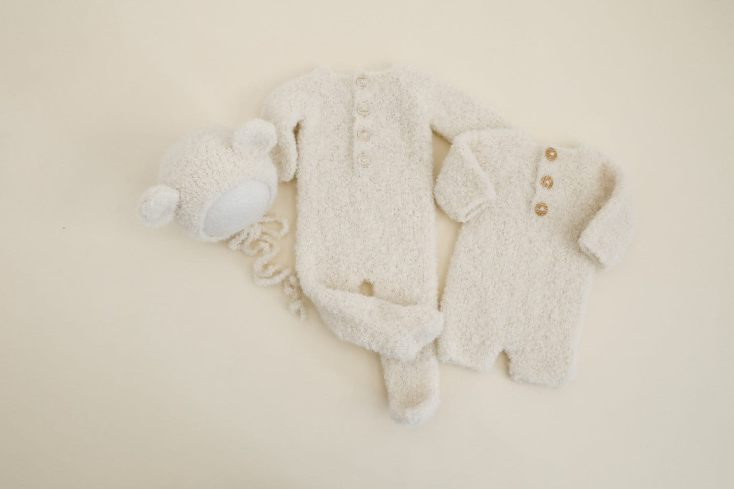 MADE TO ORDER! Boucle knitted rompers