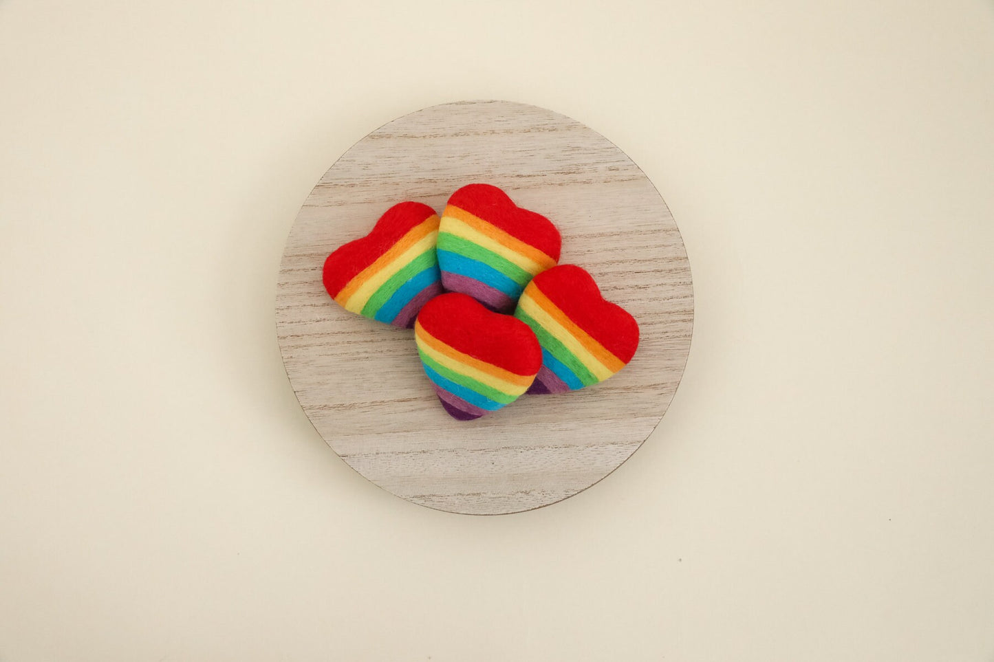 RTS! Felted rainbow heart
