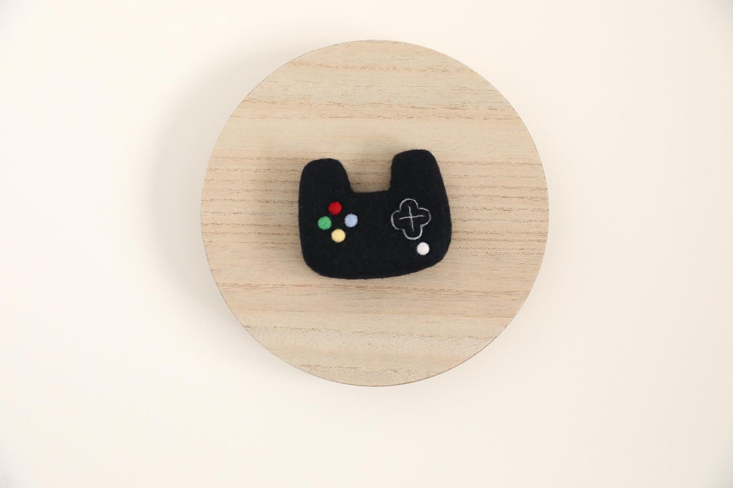 MADE TO ORDER! Felted black game controller