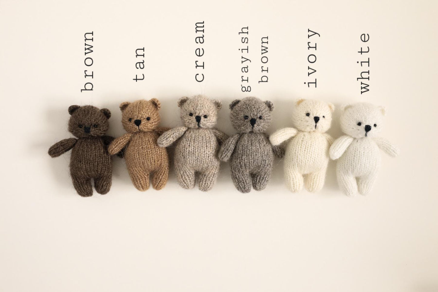 MADE TO ORDER! Knitted teddy bears | Newborn photography props Bear props Newborn posing toy/lovie Teddy bear