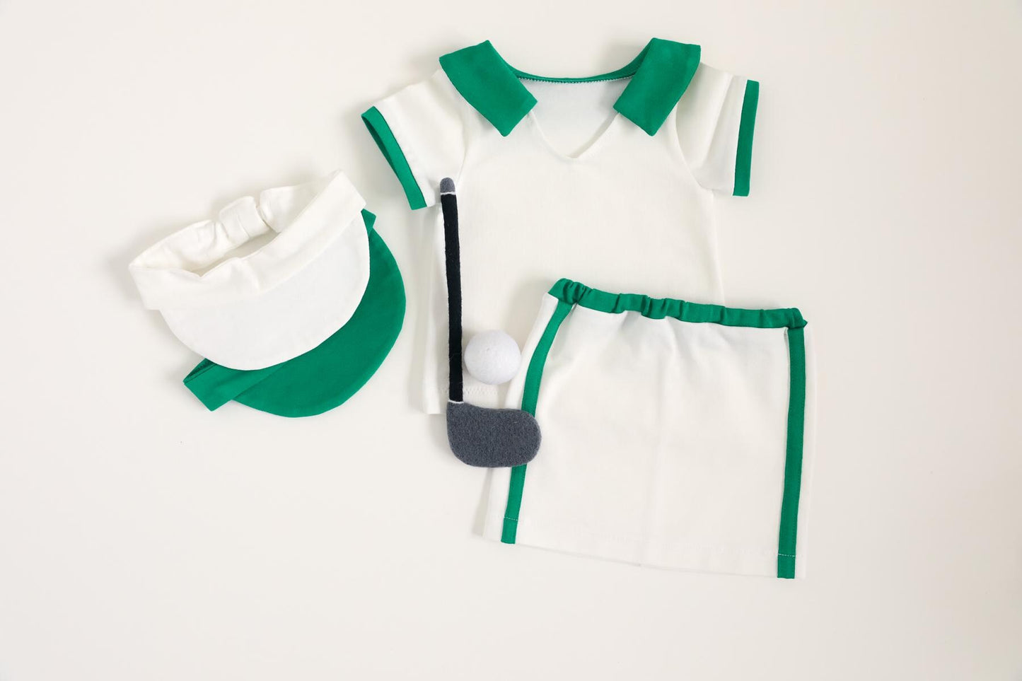 MADE TO ORDER! Newborn 3pcs girls golf outfit