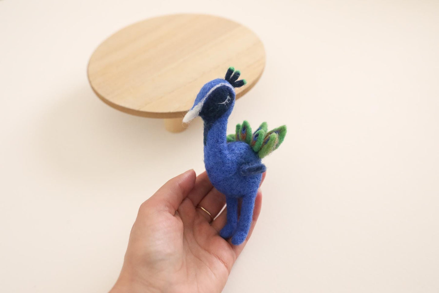 MADE TO ORDER! Felted peacock | Felted stuffy toys Newborn photography props Wool props Felted bird Peacock lovie