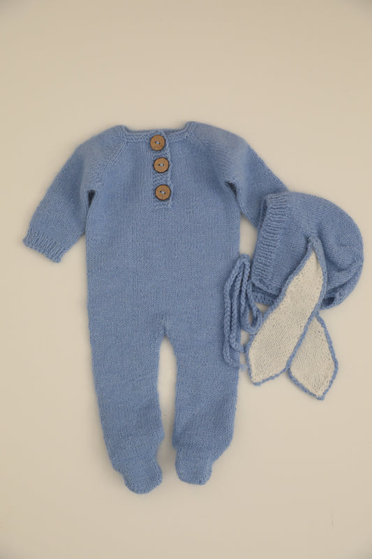 RTS! 9-12m Knitted bunny outfit