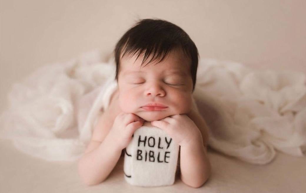 RTS! Felted bible | Felted stuffy toys Newborn photography props Baby photo props Wool holy bible