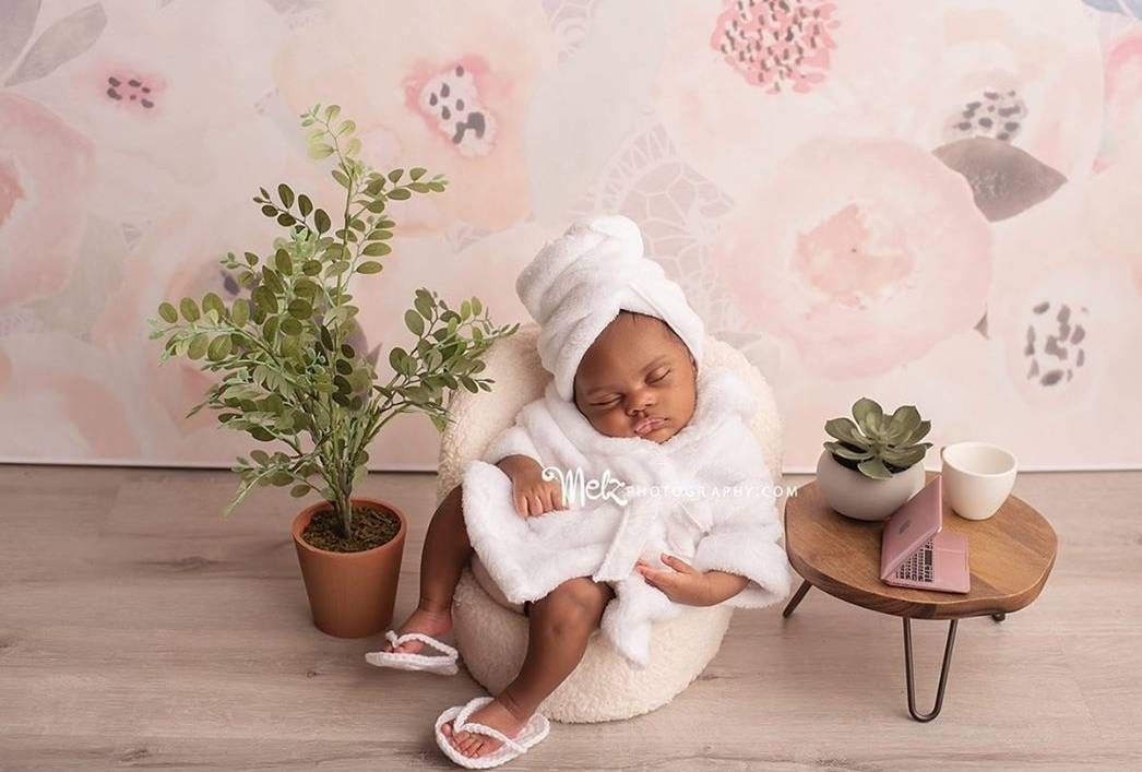RTS! 3pcs white bathrobe set