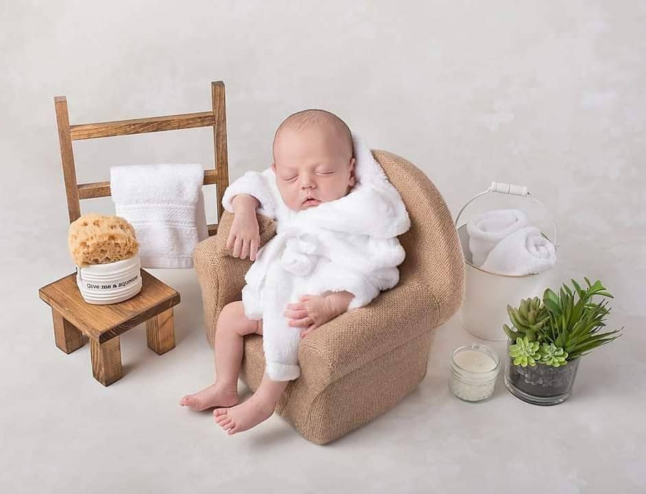 RTS! 3pcs white bathrobe set