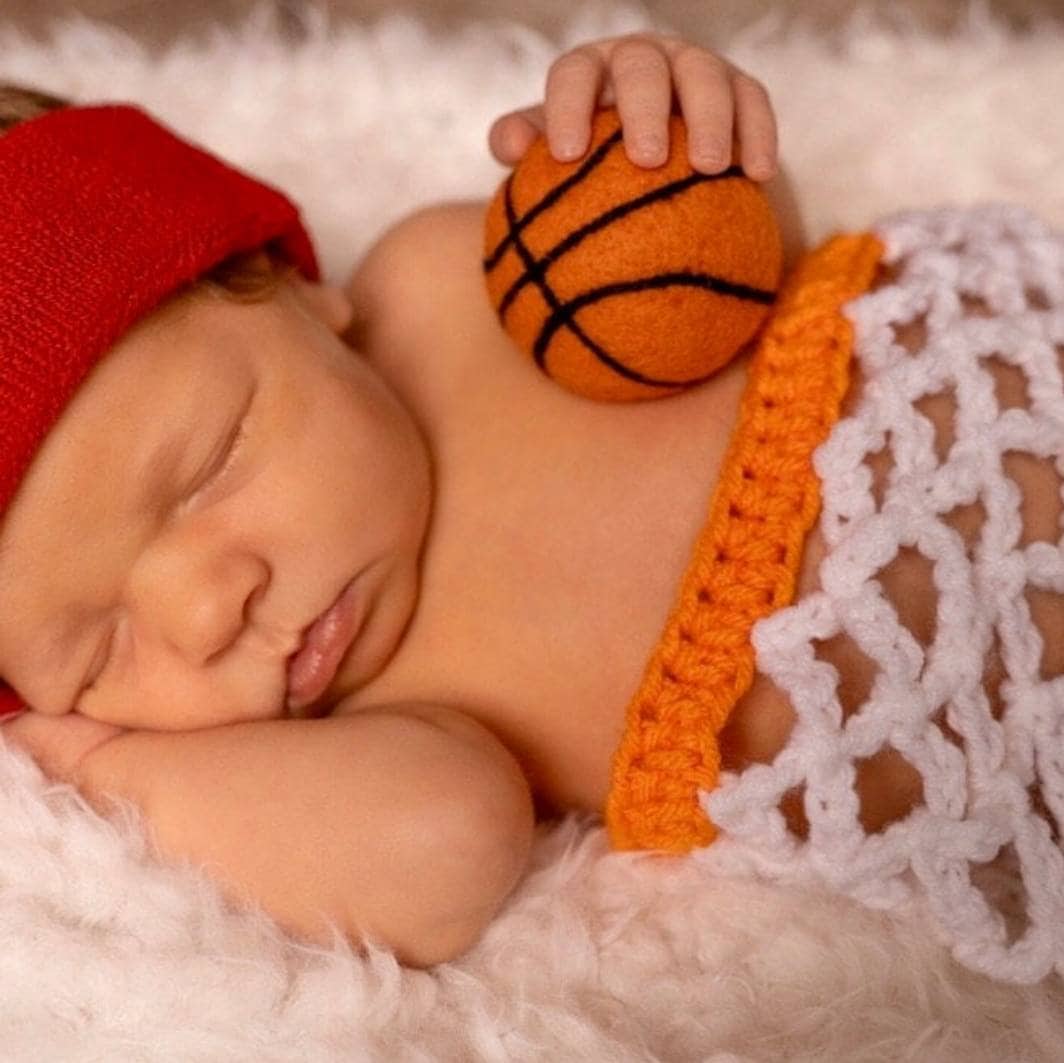 RTS! Felted basketball toy | Newborn photography props Felted stuffy toys Wool sport props Sport Baby Basketball