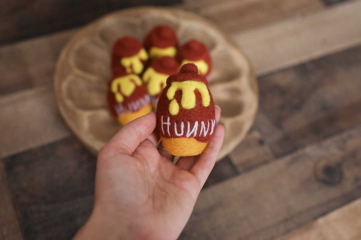 RTS! Felted honey jar
