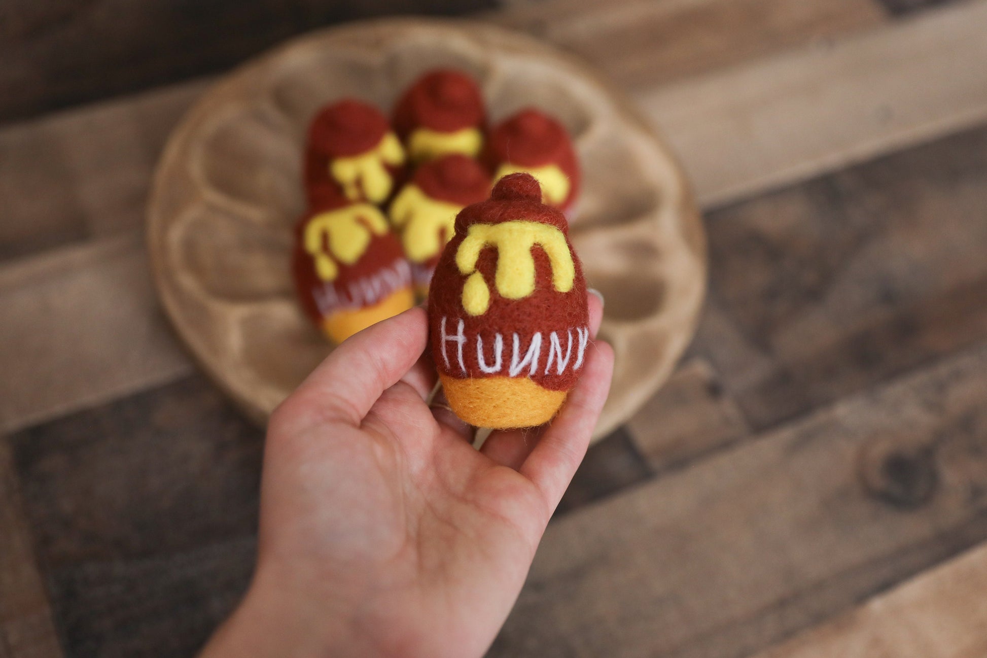 RTS! Felted honey jar