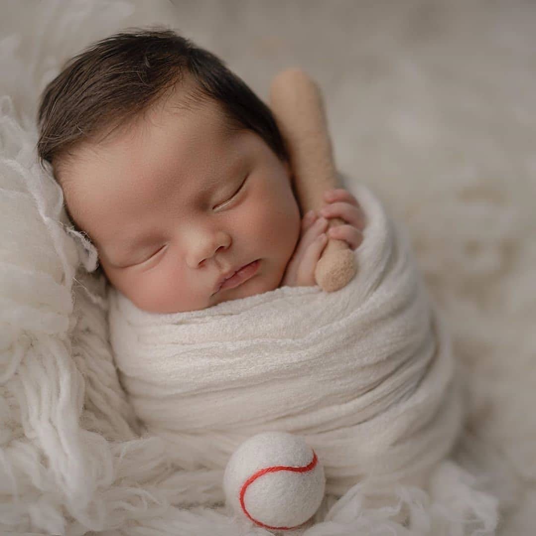 MADE TO ORDER! Felted baseball set