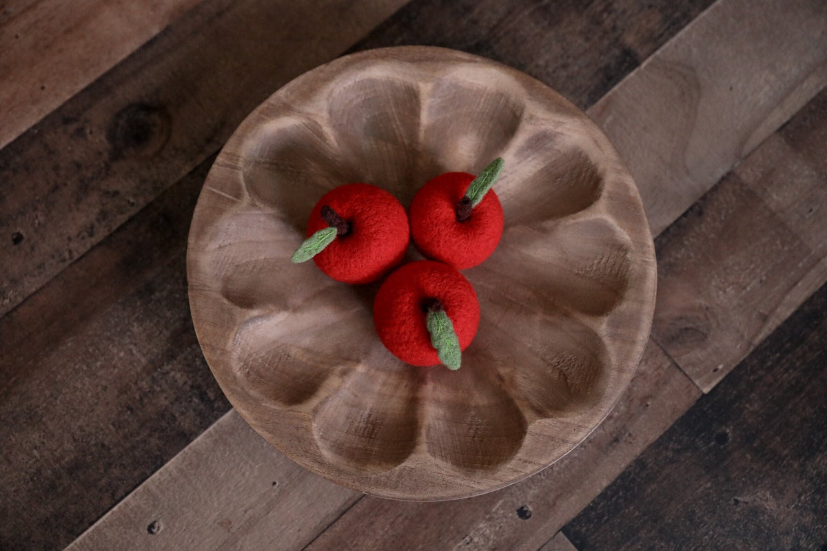 RTS! Felted apple | Newborn photography props Back to school props Wool red apple