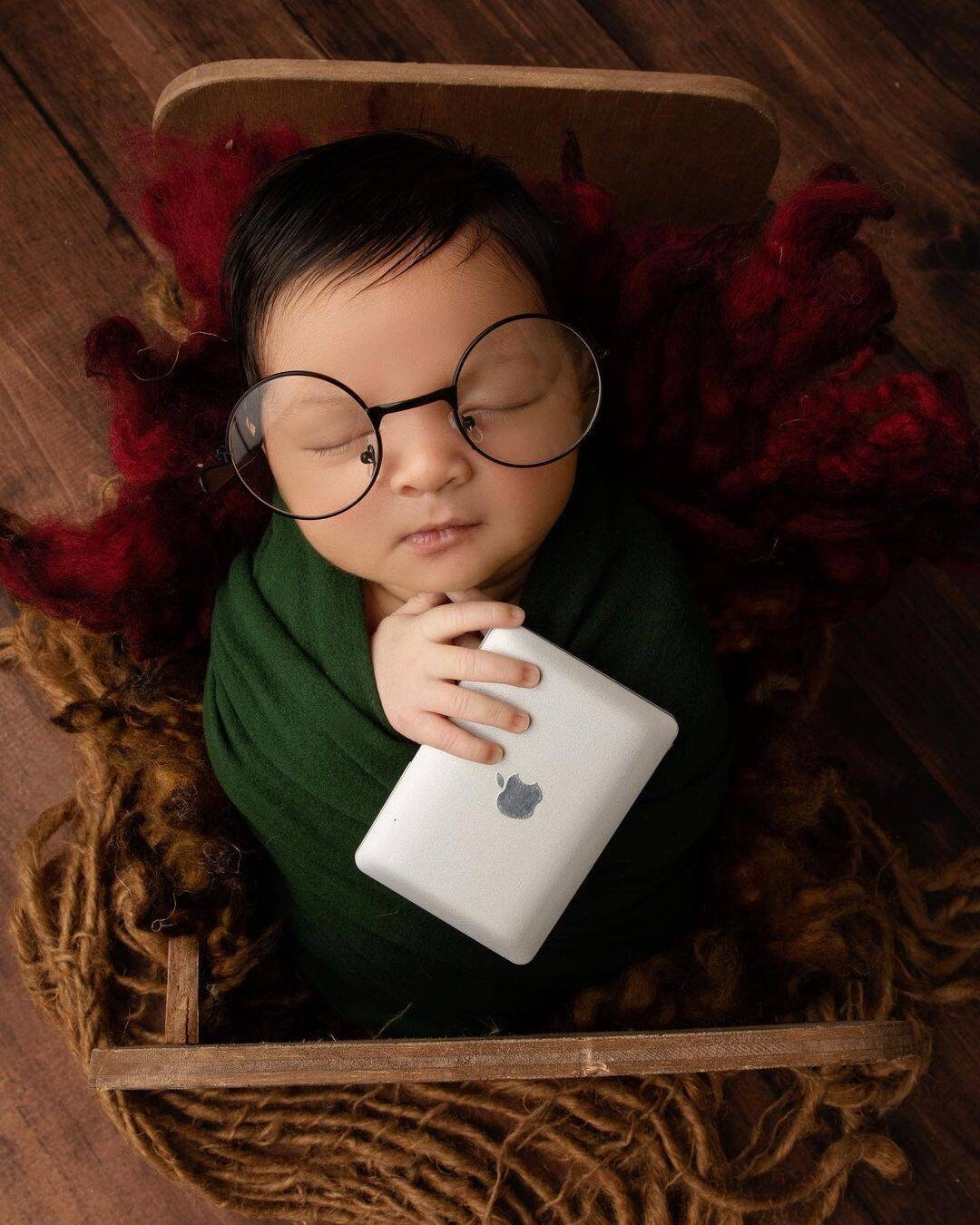 RTS! Baby Back to school props Newborn photo props Mini school supplies Apple Composition notebooks Glasses Clocks Pencils