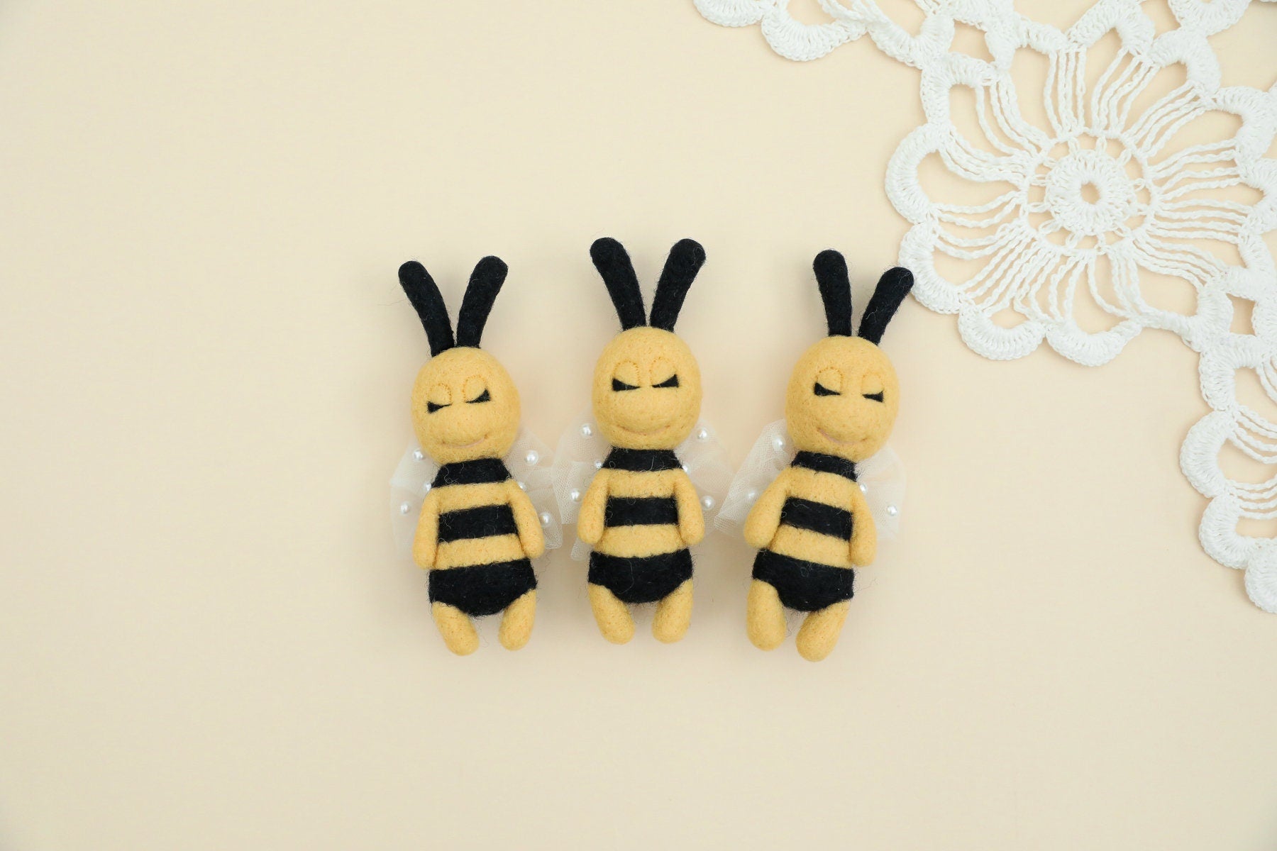 RTS! Felted bumblebee props