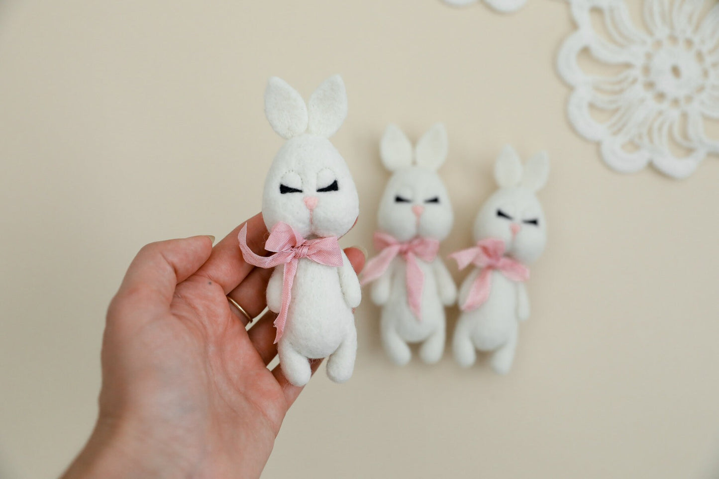 MADE TO ORDER! Felted bunny props