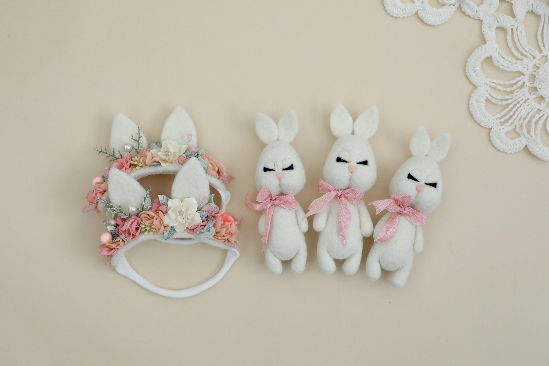 RTS! Felted bunny props