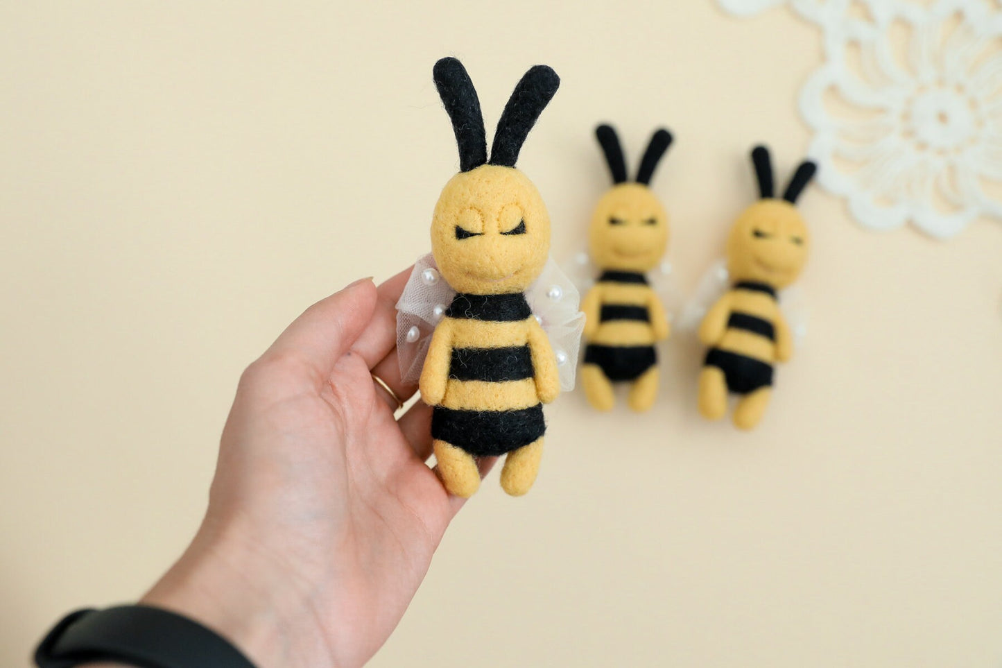 MADE TO ORDER! Felted bumblebee props