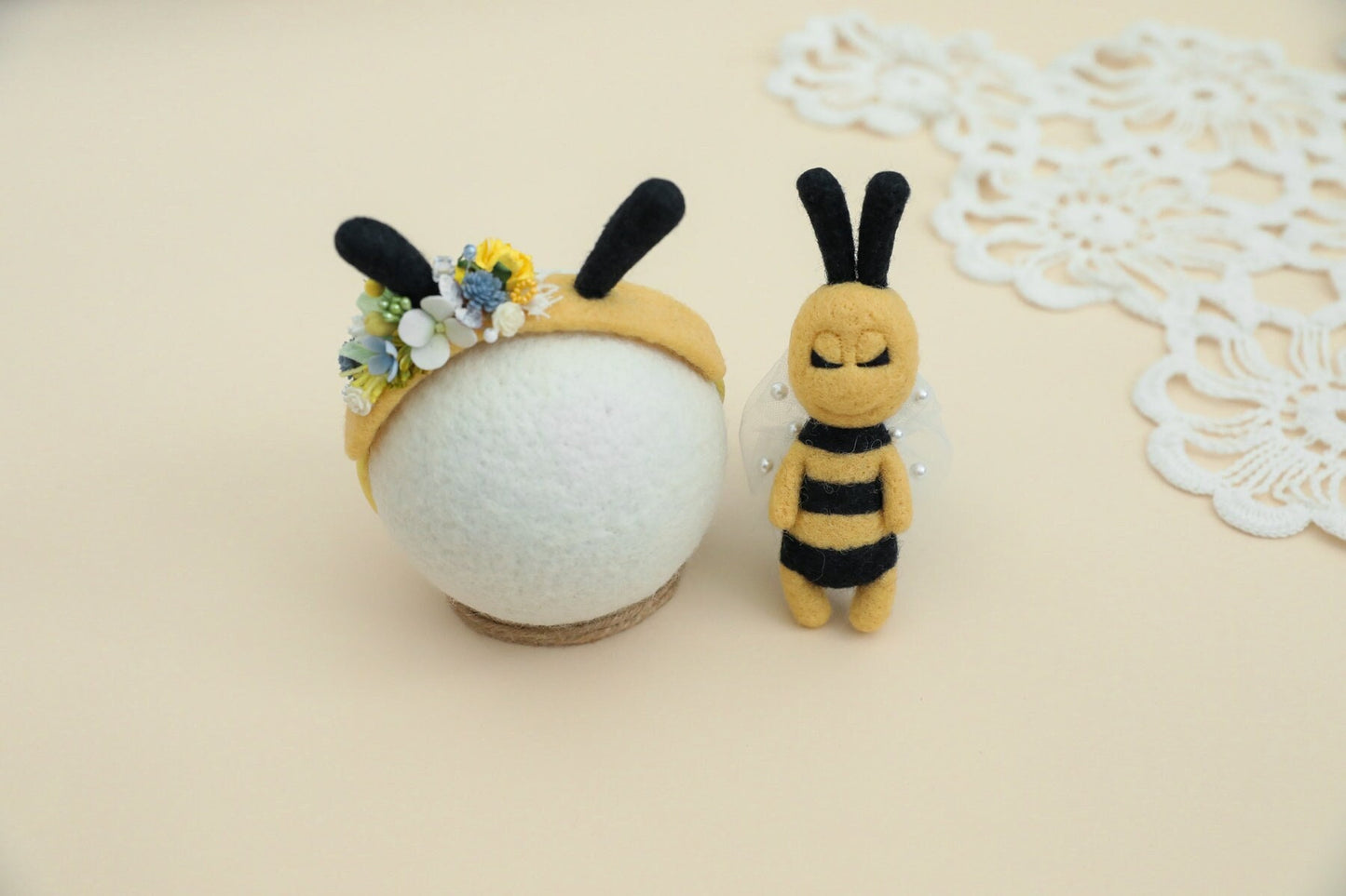 MADE TO ORDER! Felted bumblebee props