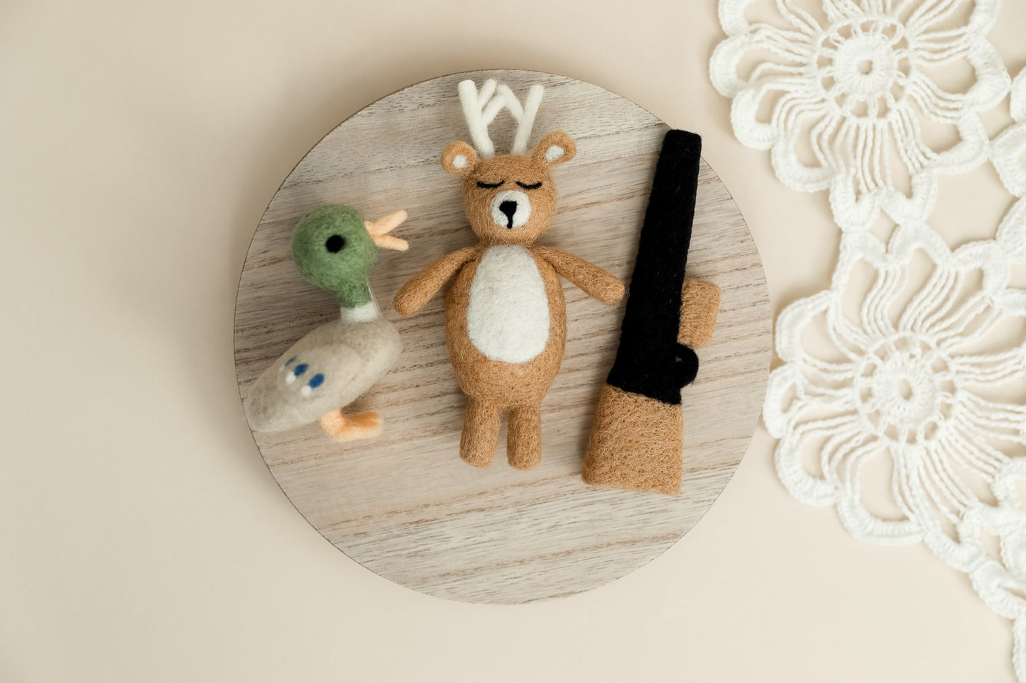 MADE TO ORDER! Felted hunting set