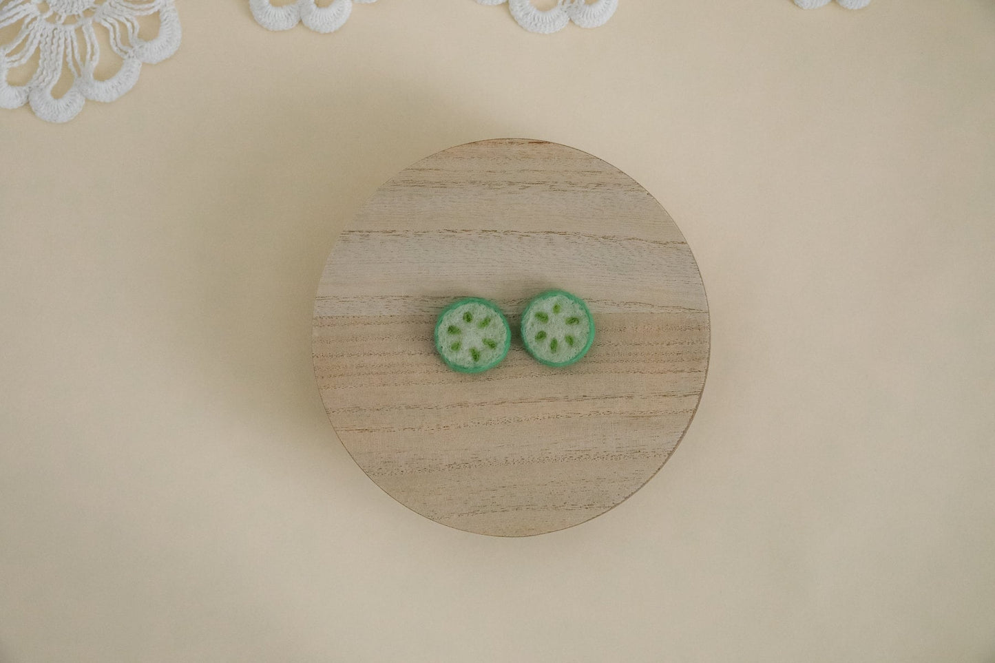 RTS! Felted cucumbers