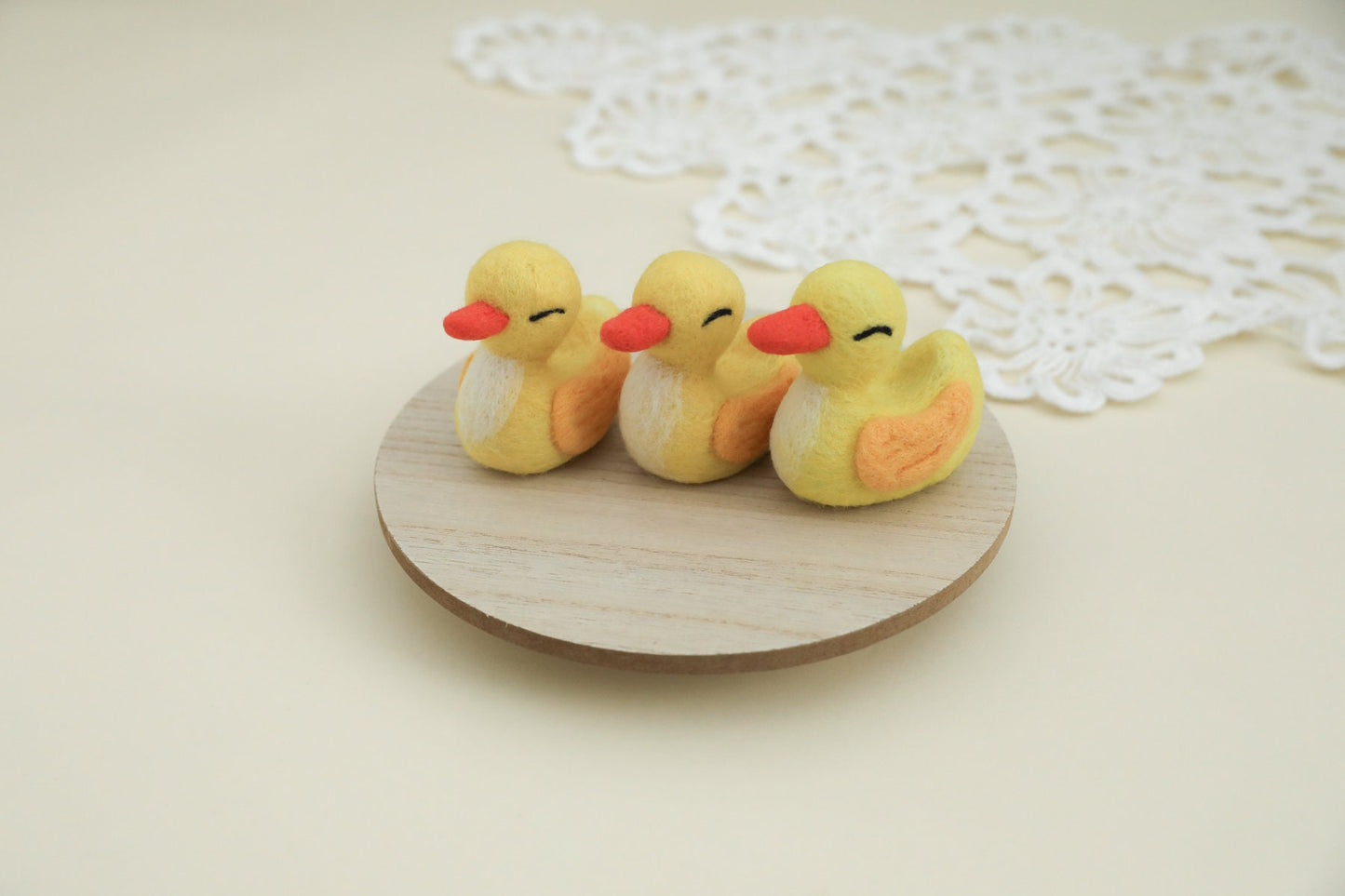 MADE TO ORDER! Felted duck | Easter baby props Felted stuffie toys Newborn photography props Wool props Wool yellow duck