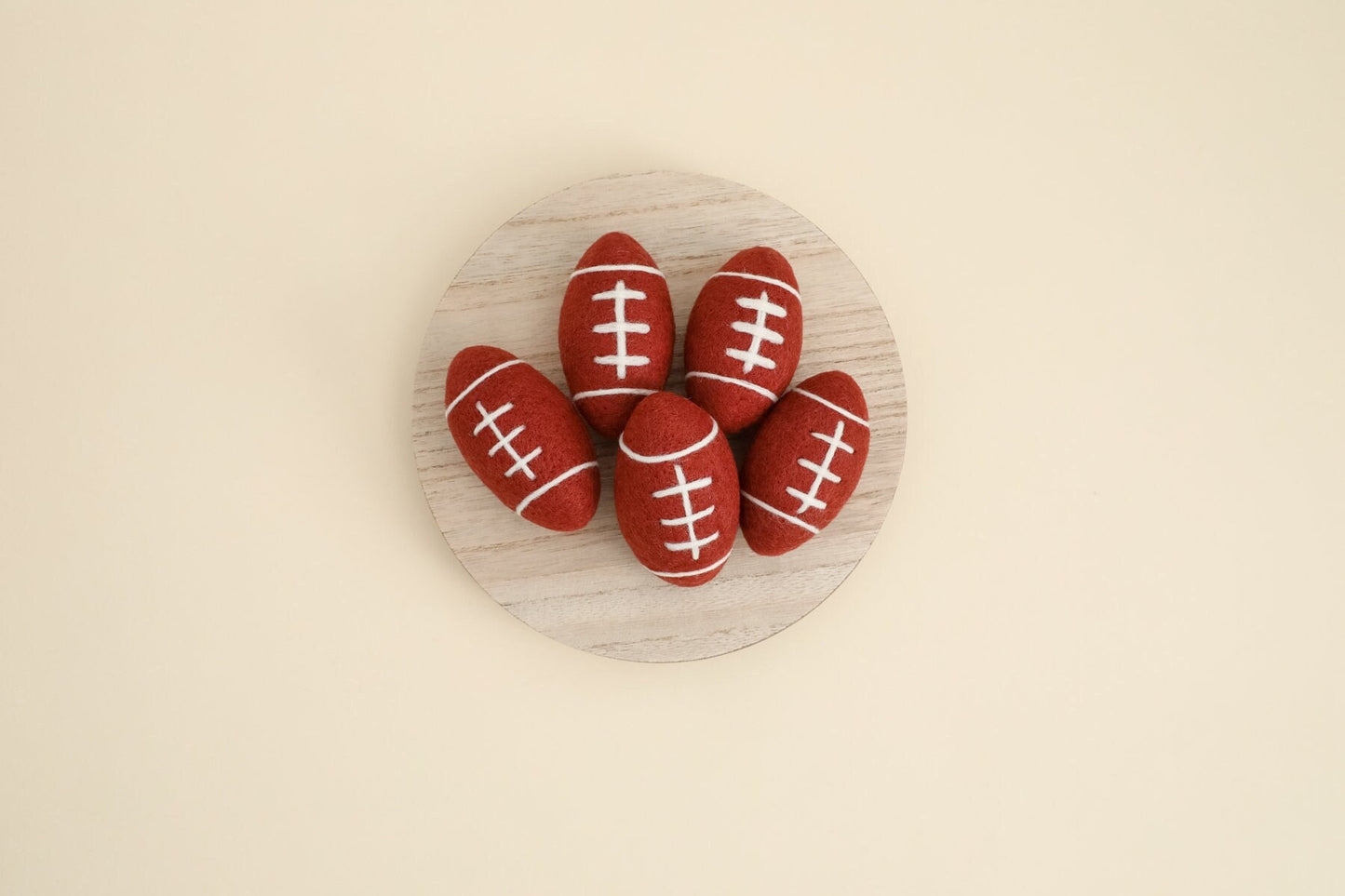 Felted sport props for newborn photography