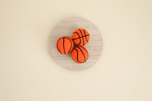 RTS! Felted basketball toy | Newborn photography props Felted stuffy toys Wool sport props Sport Baby Basketball