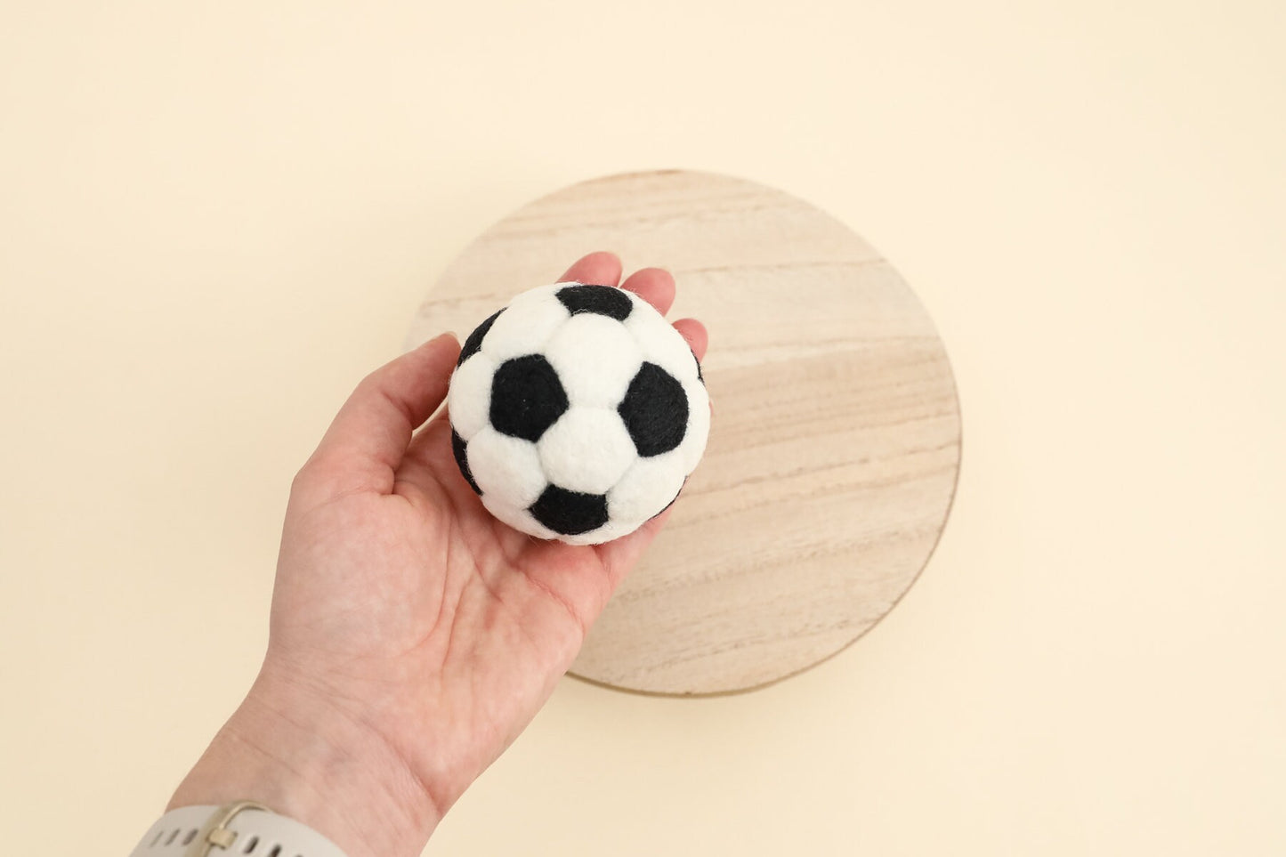 MADE TO ORDER! Felted soccer ball