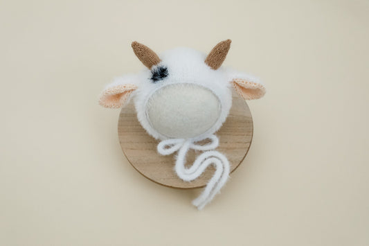 RTS! Fuzzy cow bonnet