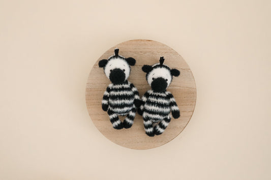 MADE TO ORDER! Knitted zebra toy