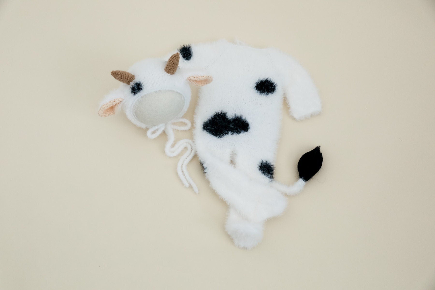 knitted cow outfit