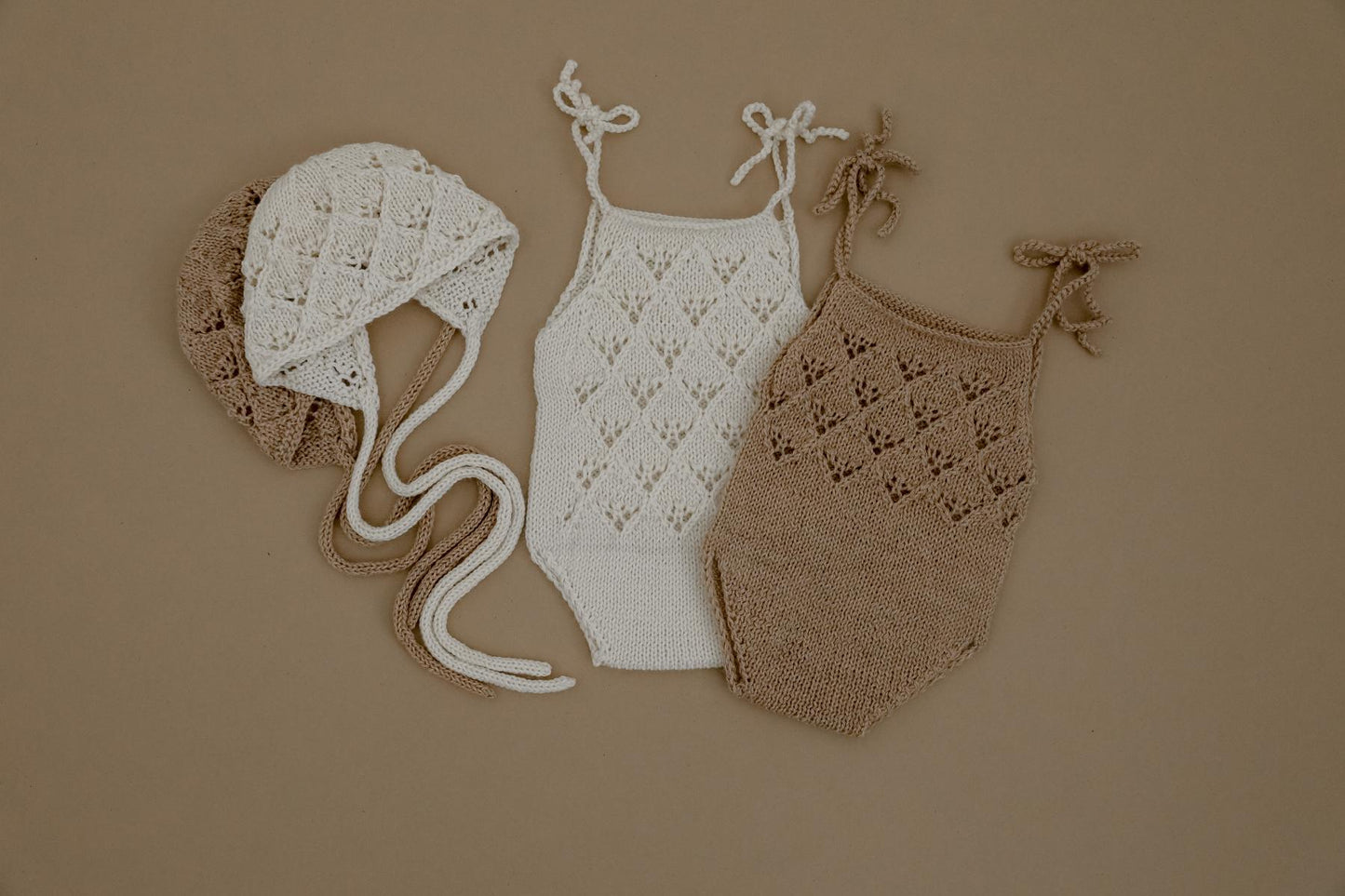 RTS! Romper and bonnet set
