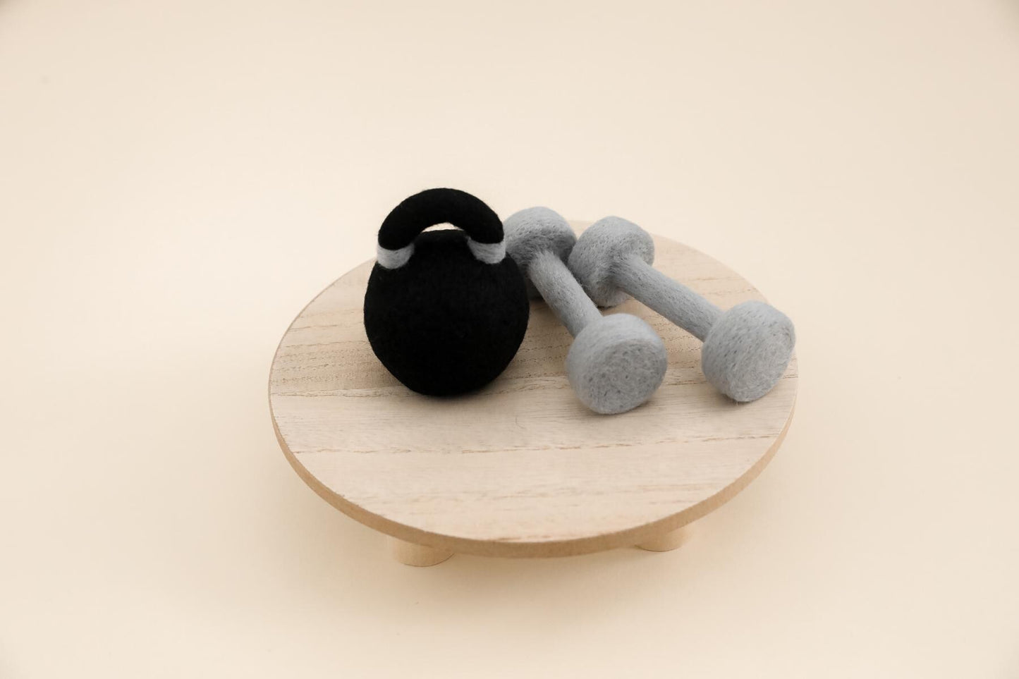MADE TO ORDER! Felted Kettlebell and dumbbell weights set