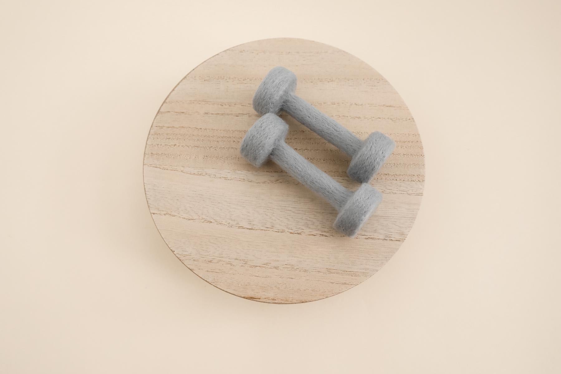 MADE TO ORDER! Felted Kettlebell and dumbbell weights set