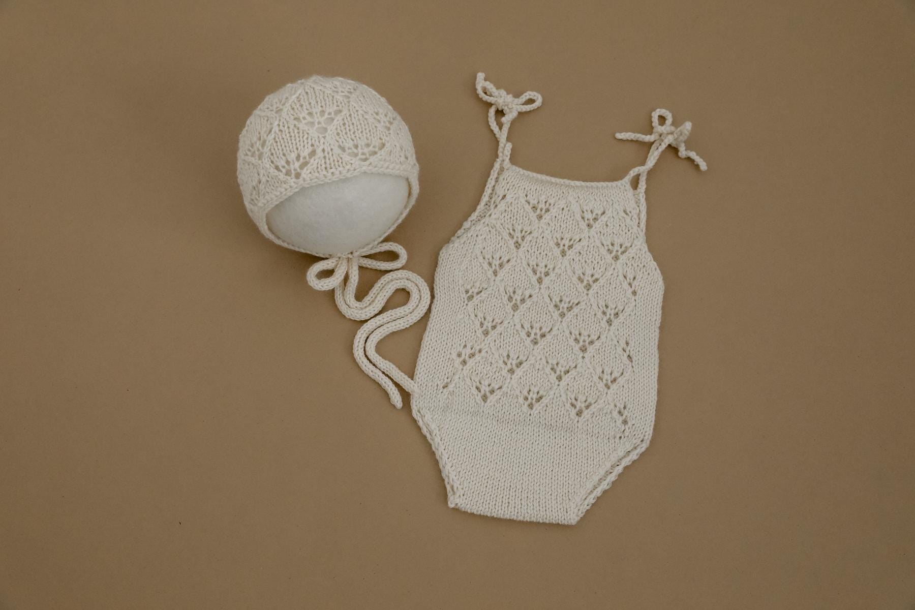 RTS! Romper and bonnet set