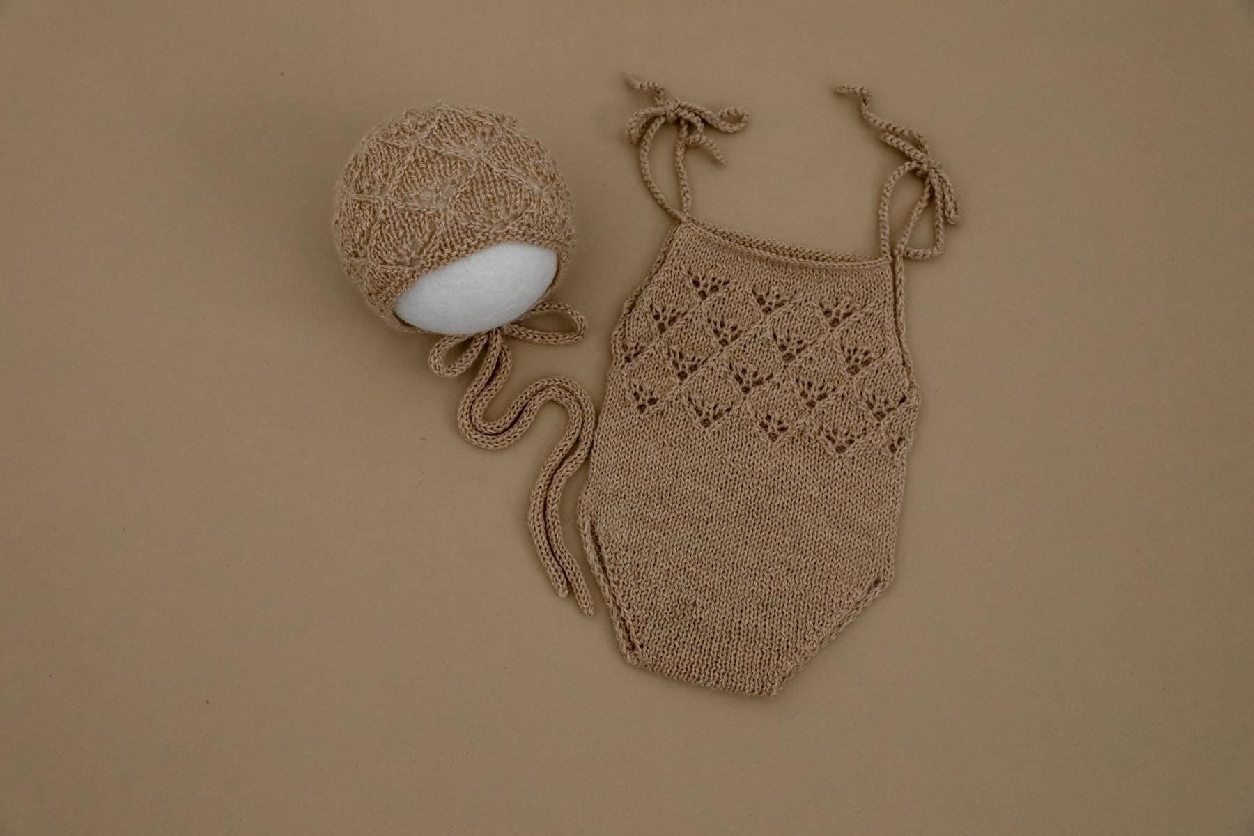 RTS! Romper and bonnet set