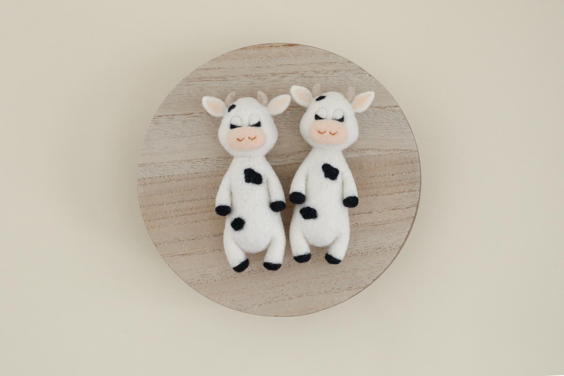 RTS! Felted cow toy