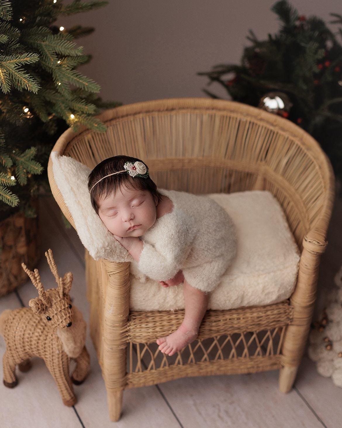 MADE TO ORDER! Boucle knitted rompers