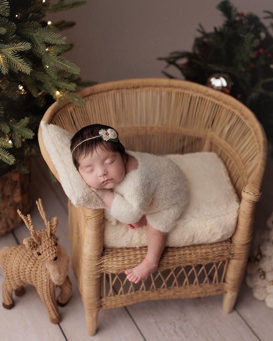 MADE TO ORDER! Boucle knitted rompers