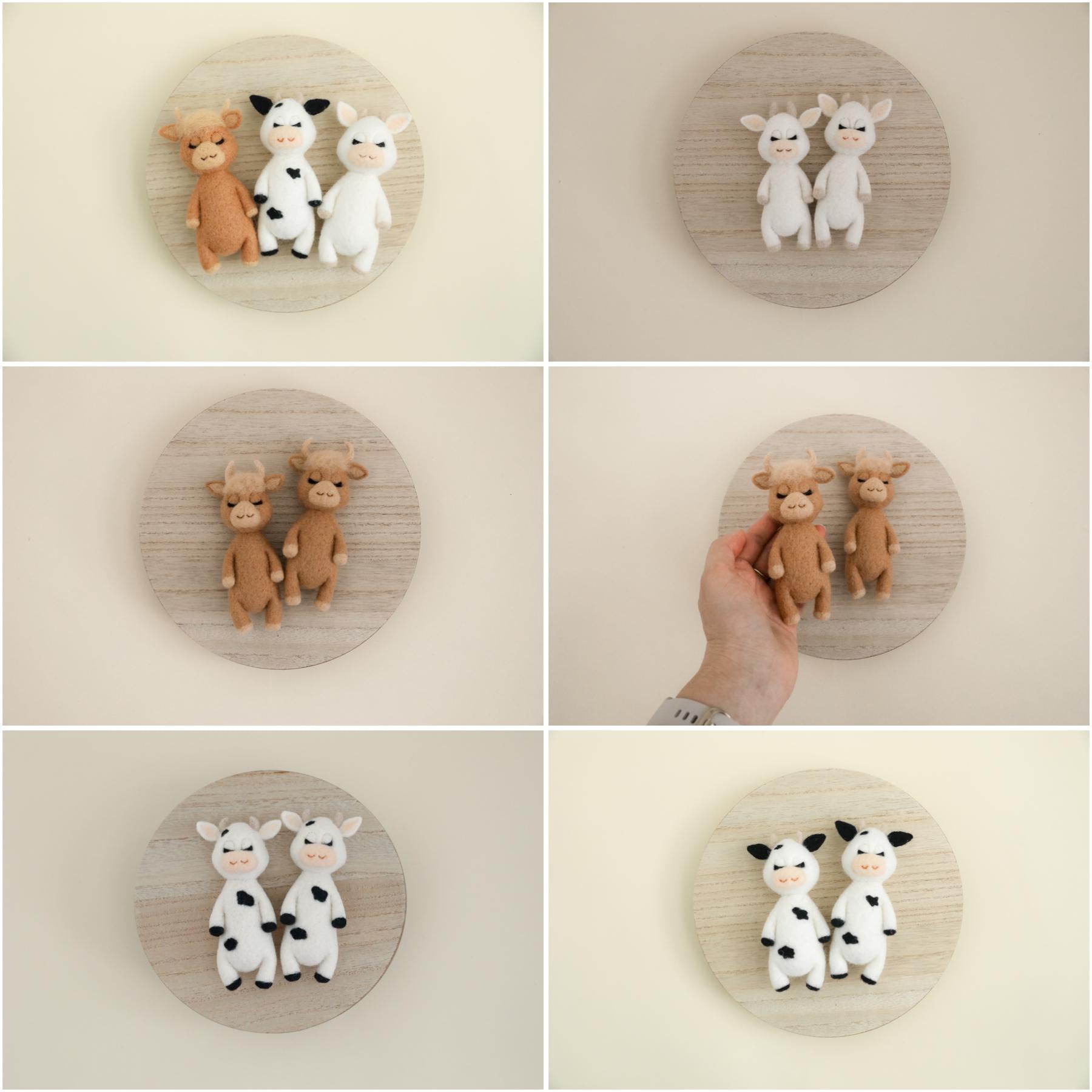 RTS! Felted cow toy