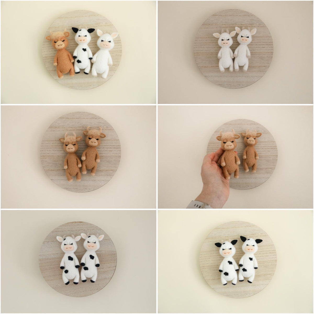 RTS! Felted cow toy