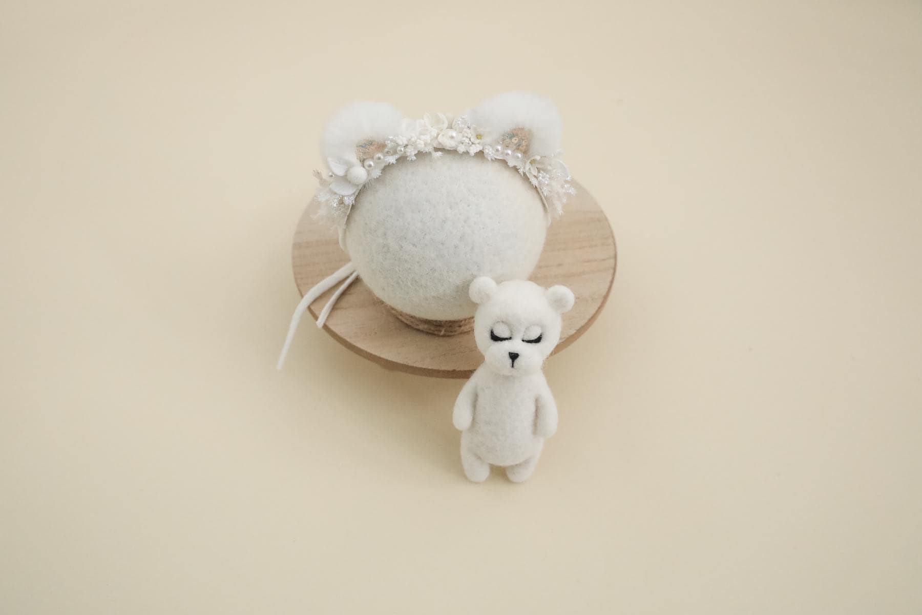 RTS! Felted teddy bear set