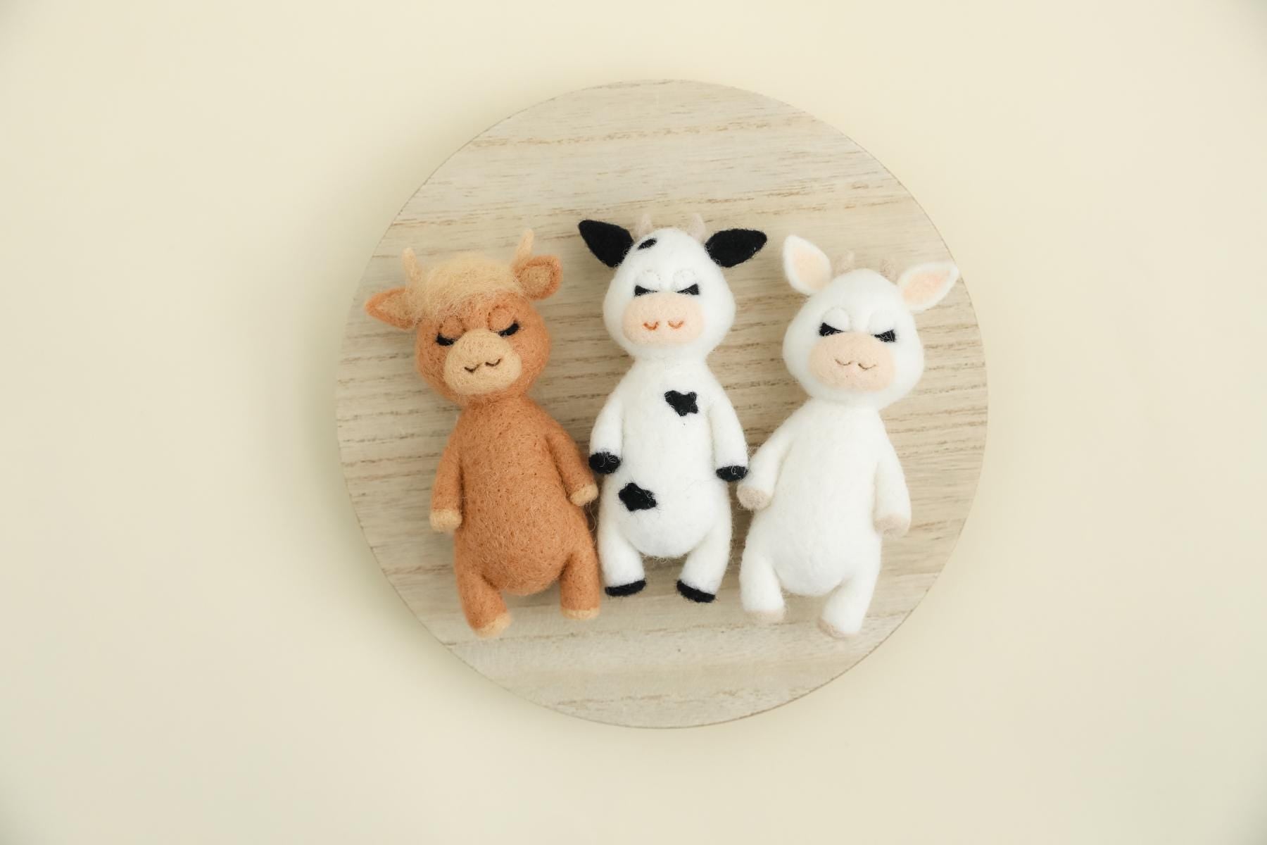 RTS! Felted cow toy