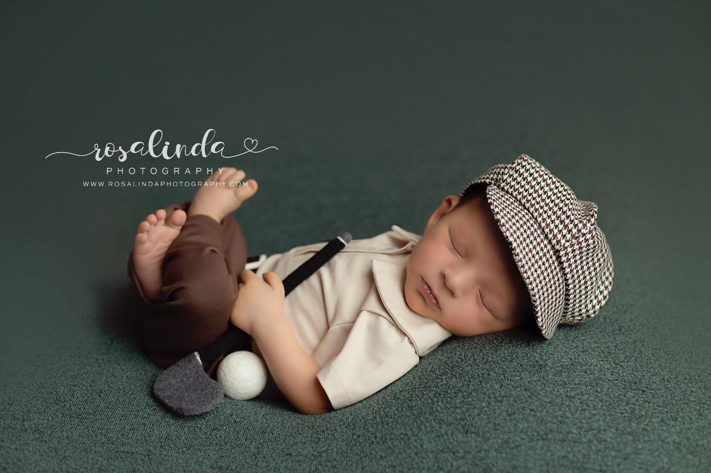 RTS! Newborn 3pcs boys golf outfit