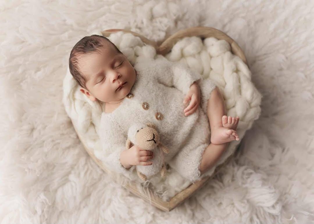 MADE TO ORDER! Boucle knitted rompers