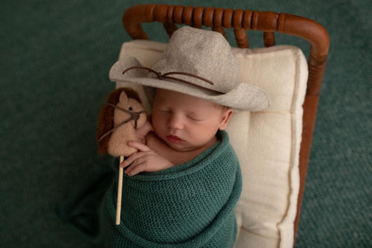 RTS! Felted stick horse toy