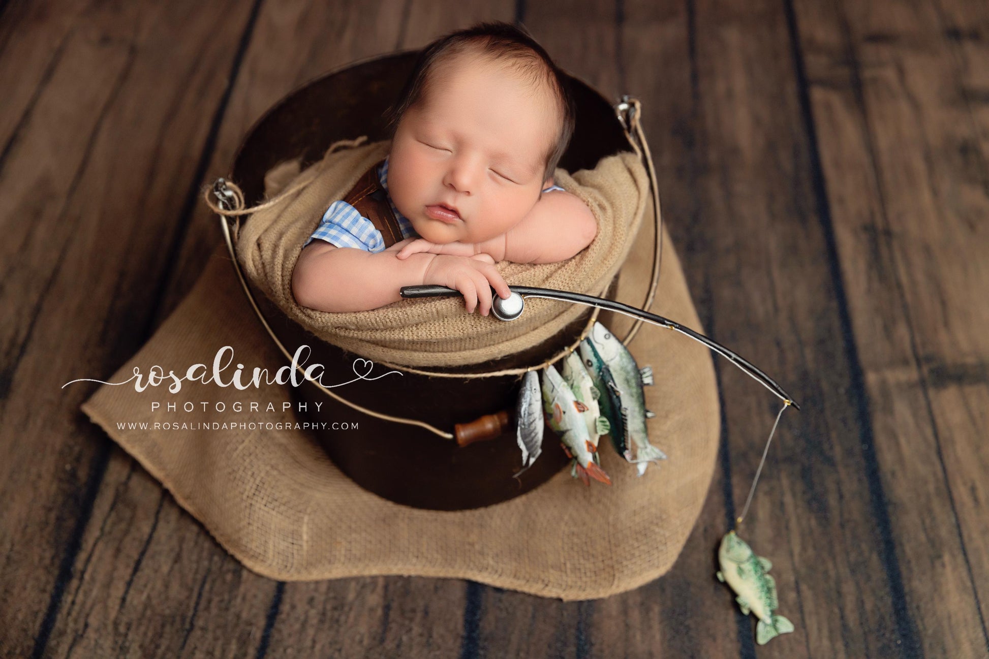 MADE TO ORDER! Fishing props | Fishing rod with fish Newborn photography props Fisherman props Decorative accessory Mini fishing pole set
