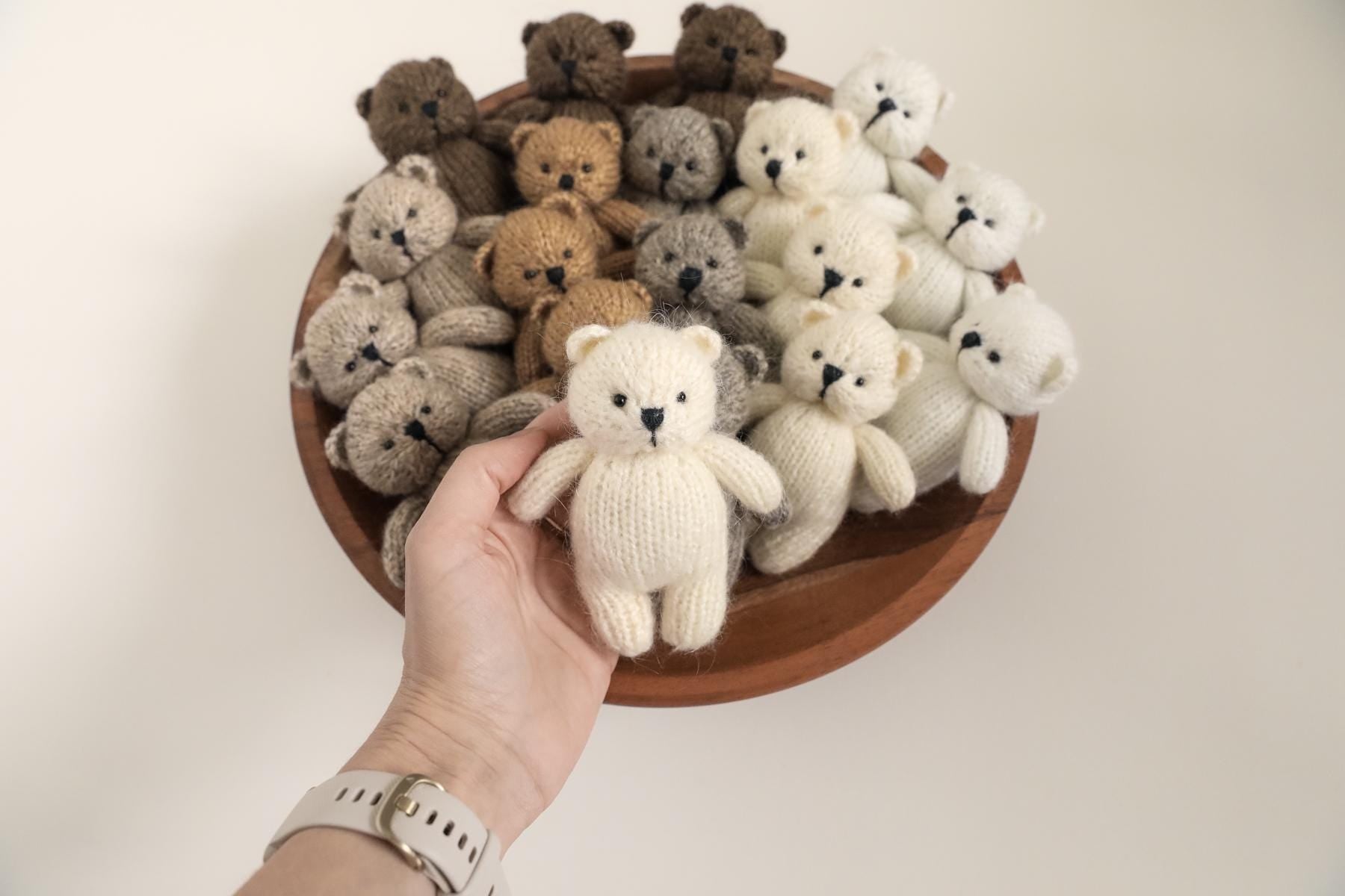 MADE TO ORDER! Knitted teddy bears | Newborn photography props Bear props Newborn posing toy/lovie Teddy bear